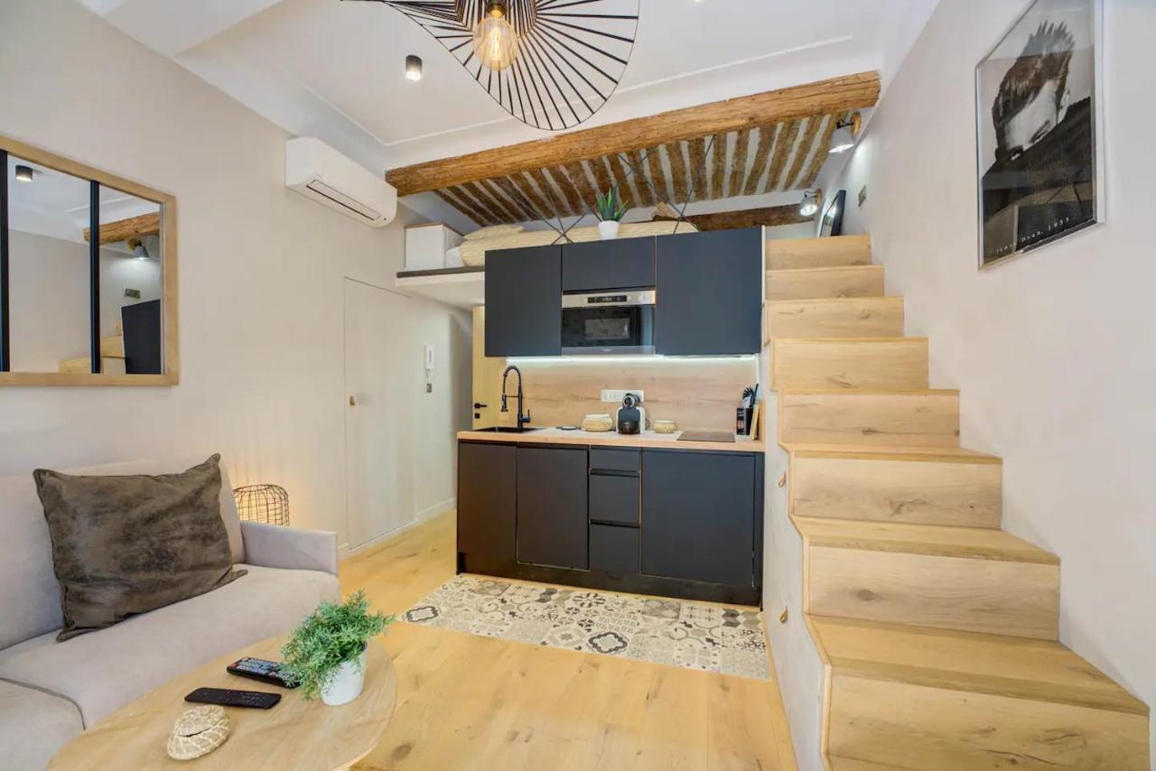 Ferienwohnung Duplex Studio Apt Mezzanine Near Shops & Cafes Antibes Exterior foto